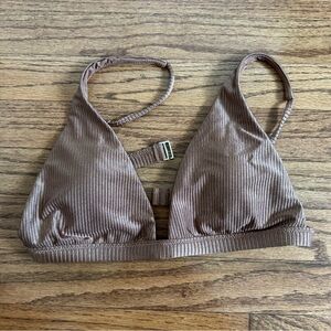 NWOT Aerie Shine ribbed bikini top